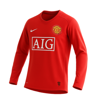 Manchester United 2007-2008 Home Long Sleeved